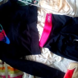 Nike crop top hoodie with matching crop leggings